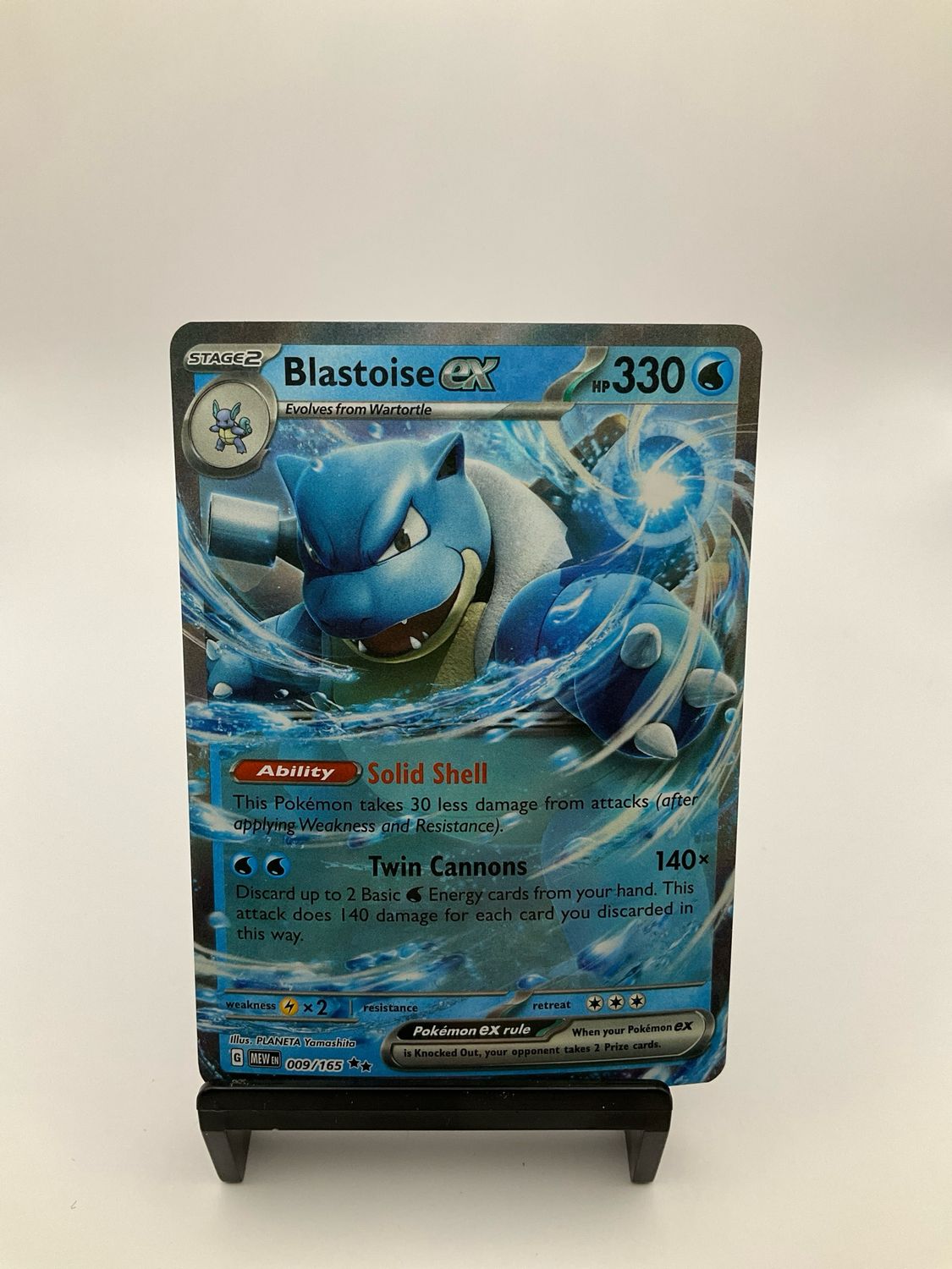 2023 Pokemon Blastoise ex 009/165 Double Rare Holo Scarlet &amp; Violet 151
