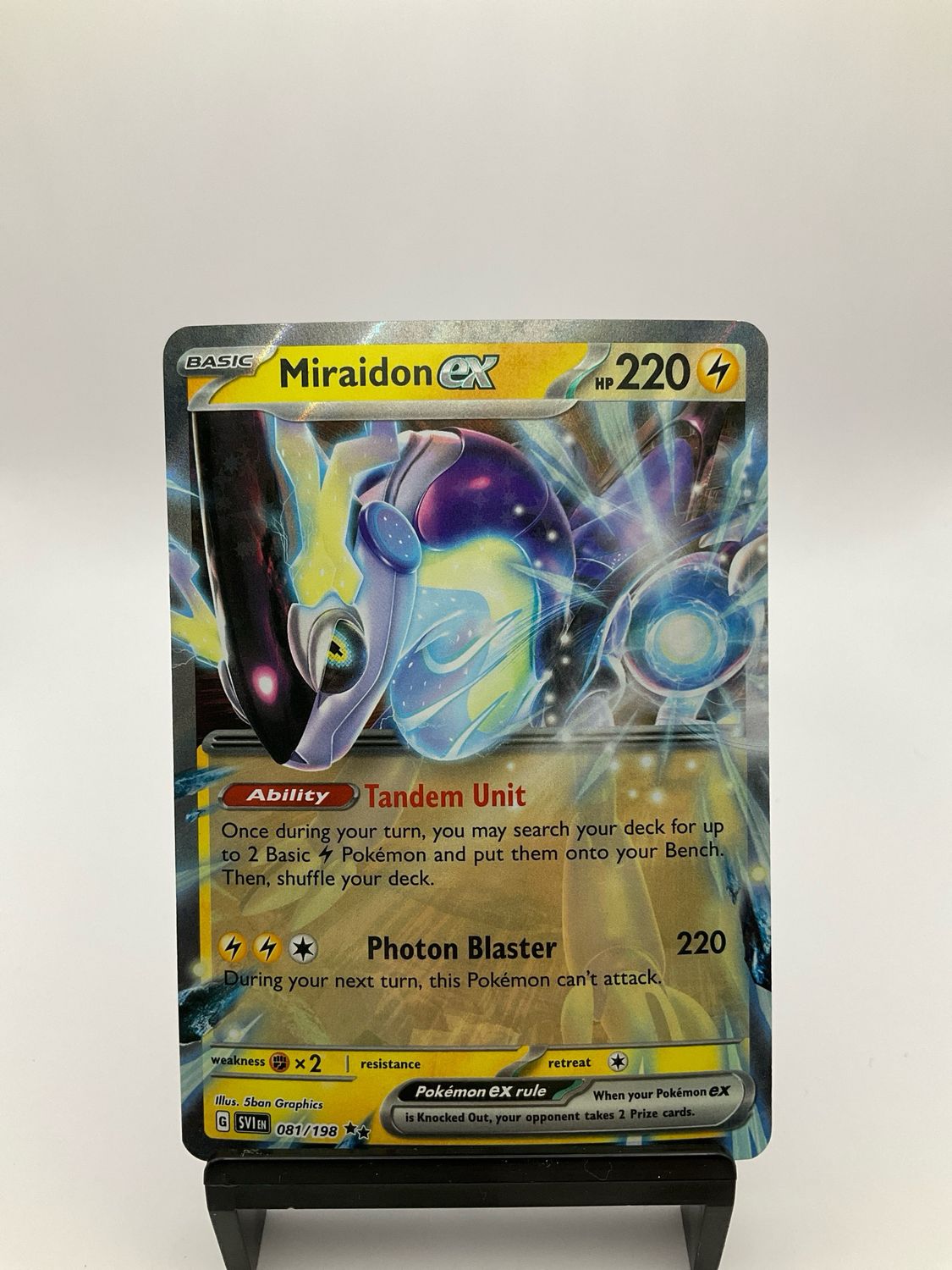 2023 Pokemon Miraidon ex 081/198 SV1 Scarlet &amp; Violet Base Double Rare Holo