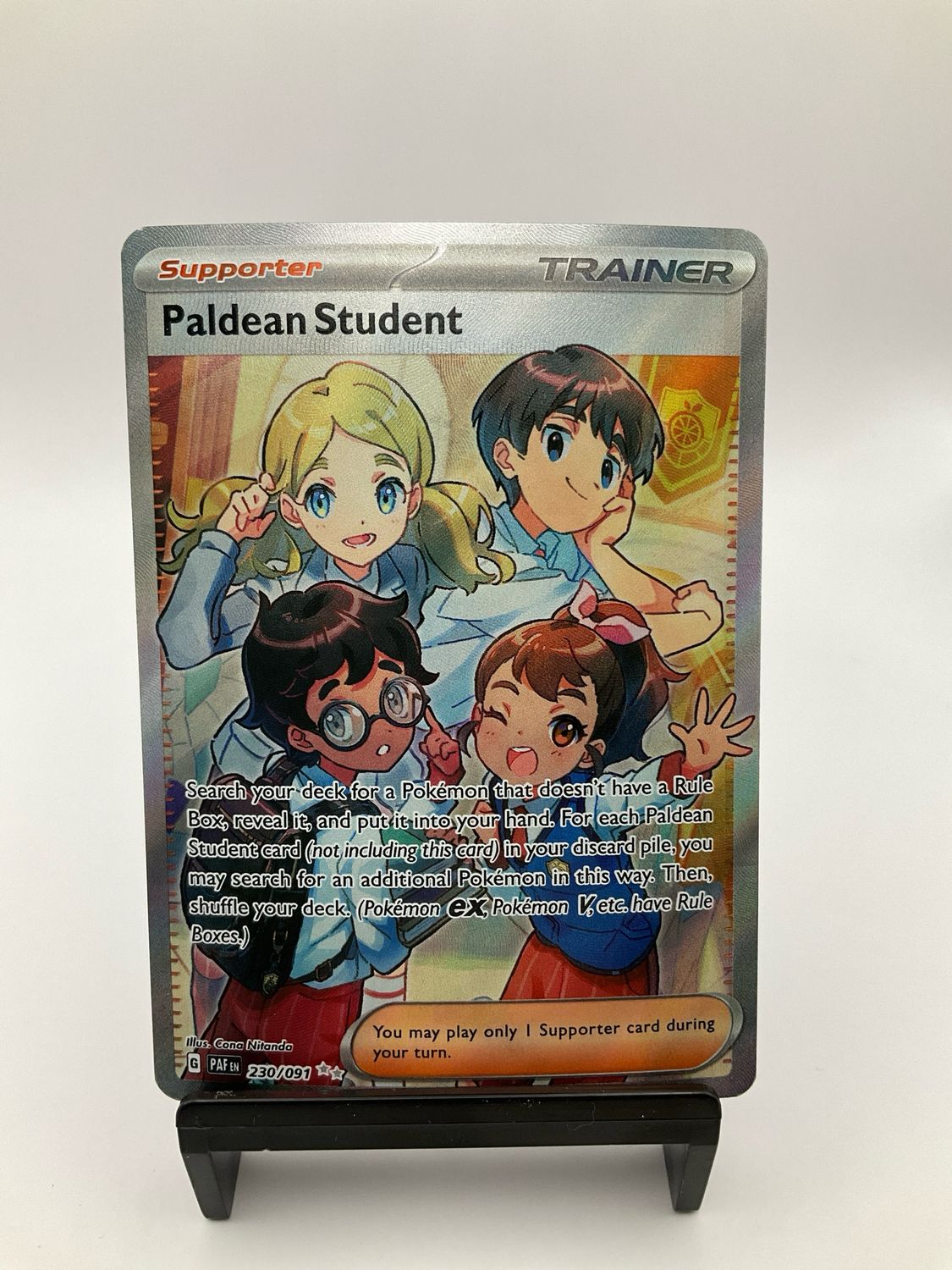 2024 Pokemon Paldean Student 230/091 Paldean Fates Ultra Rare Full Art Holo