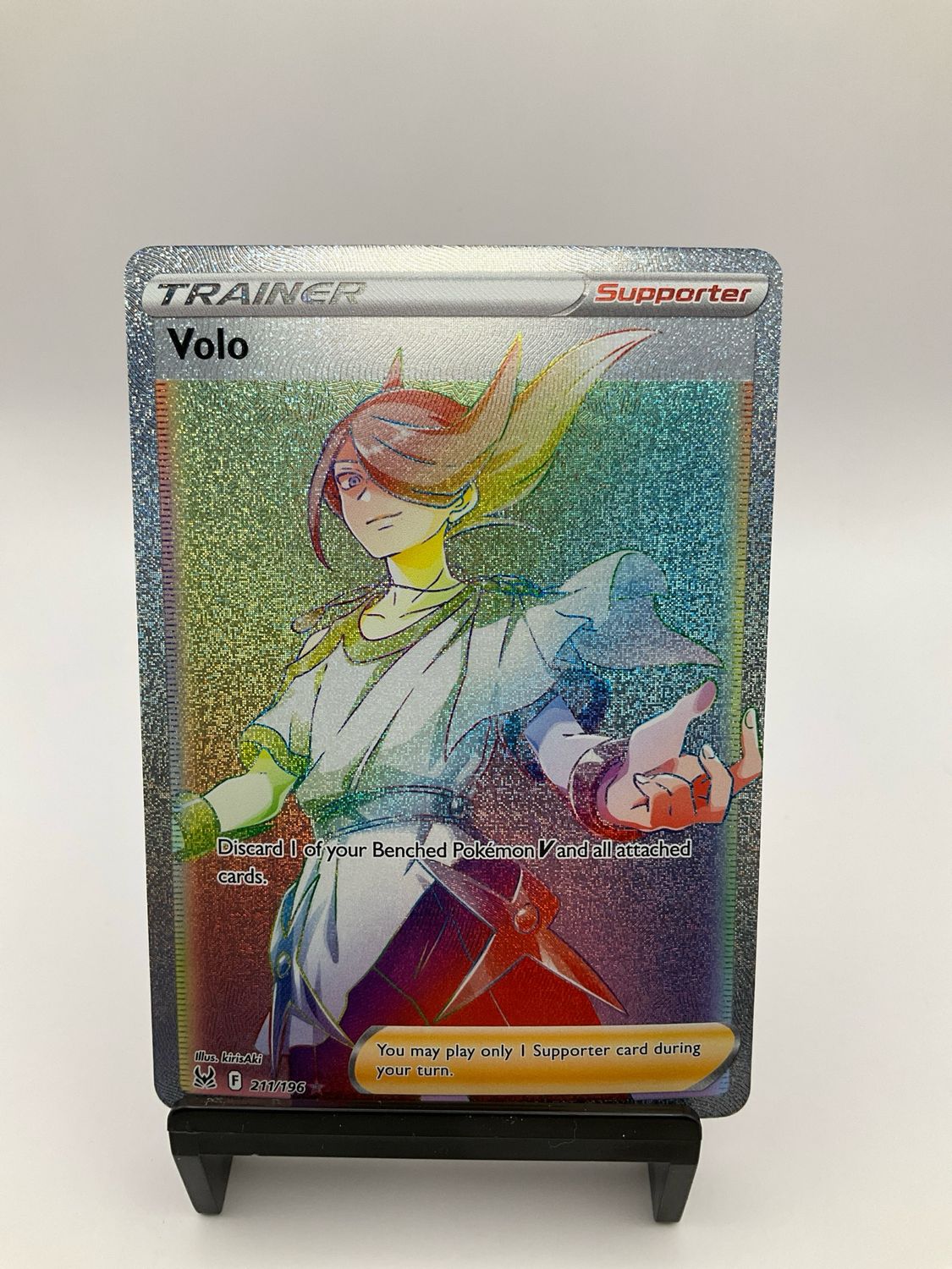 2022 Pokemon Volo 211/196 Lost Origin Rainbow Secret Rare Trainer