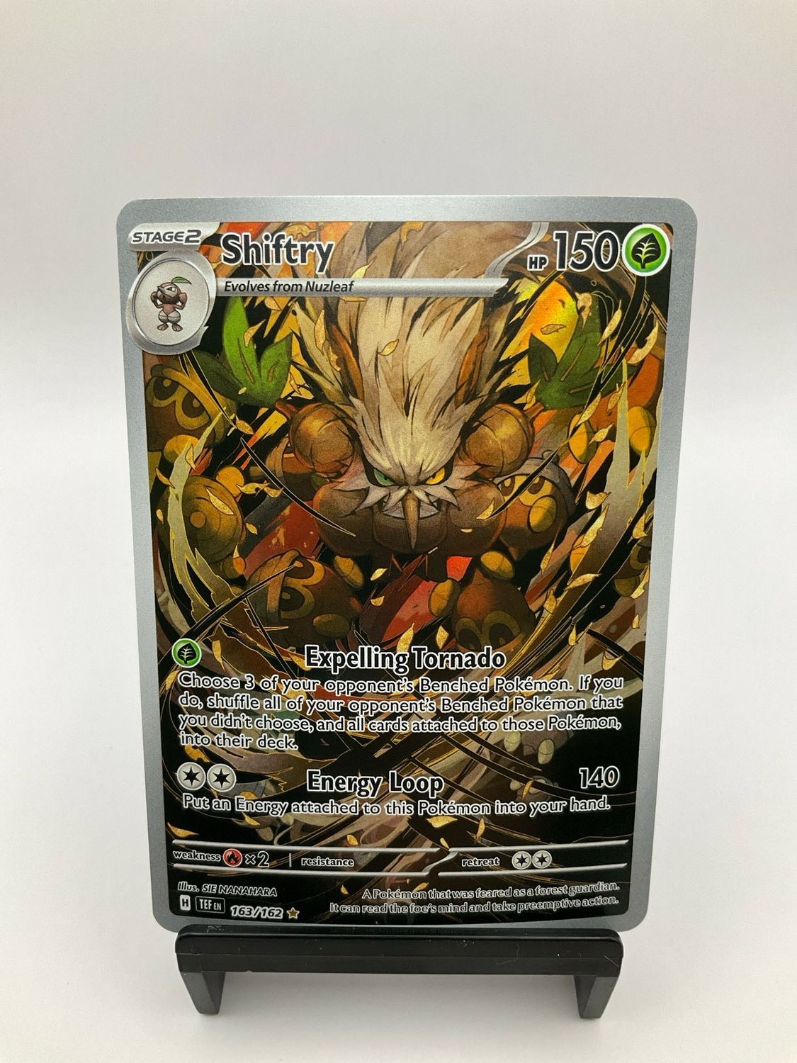 2024 pokemon Temporal Forces Shiftry Illustration Rare Full Art 163/162