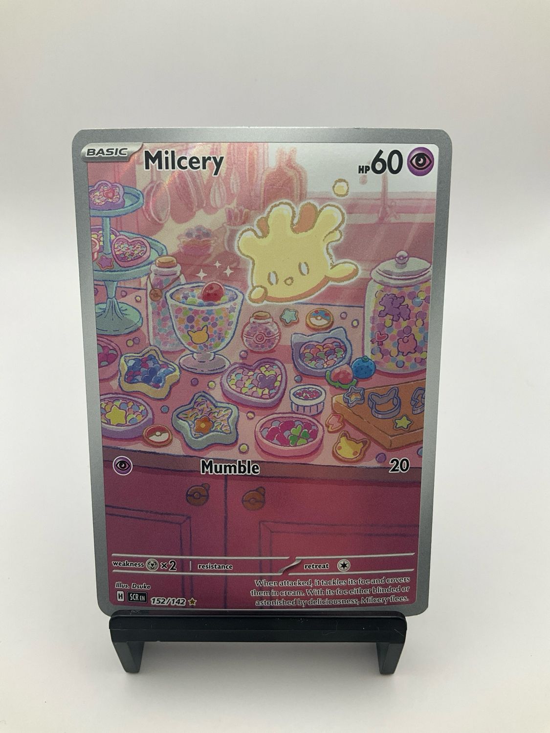 2024 Pokemon Milcery 152/142 2024 Stellar Crown Illustration Rare