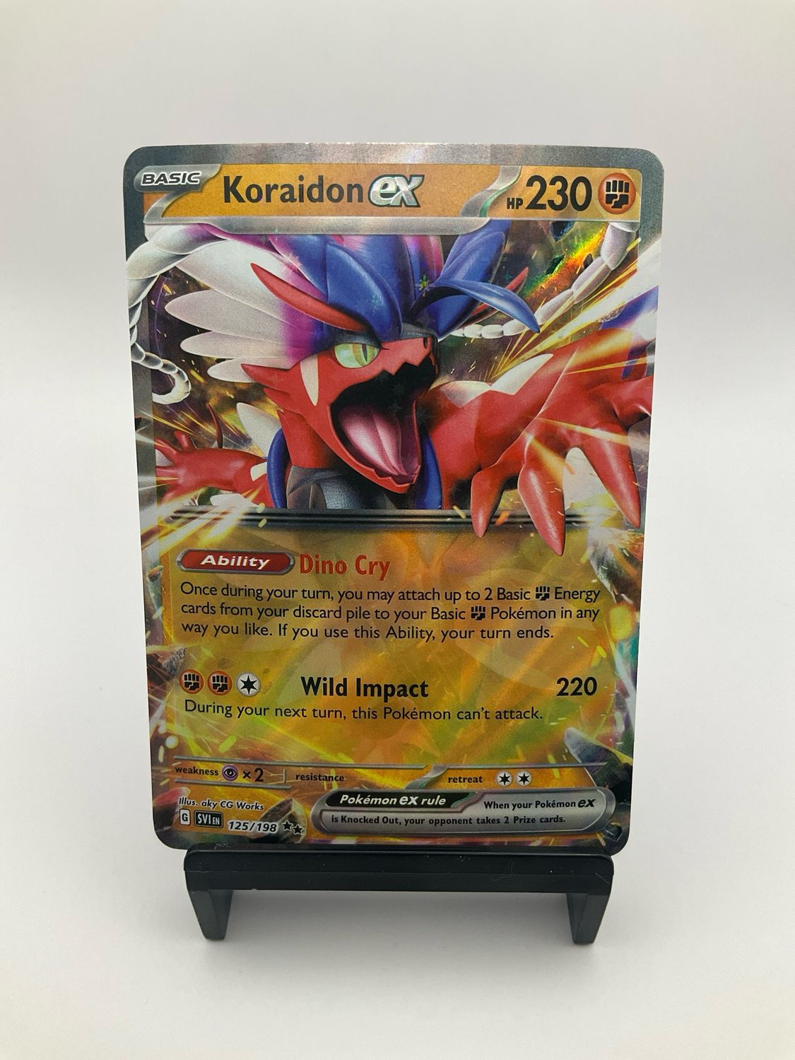 2023 Pokemon Koraidon ex 125/198 Scarlet &amp; Violet Double Rare Holo
