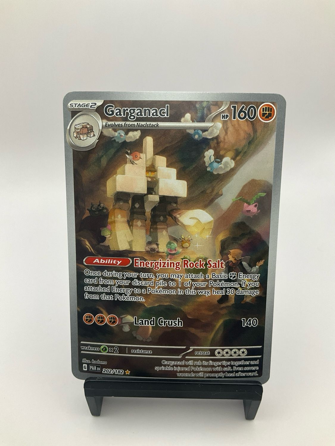 2023 Pokemon Garganacl 202/182 Paradox Rift Illustration Rare IR