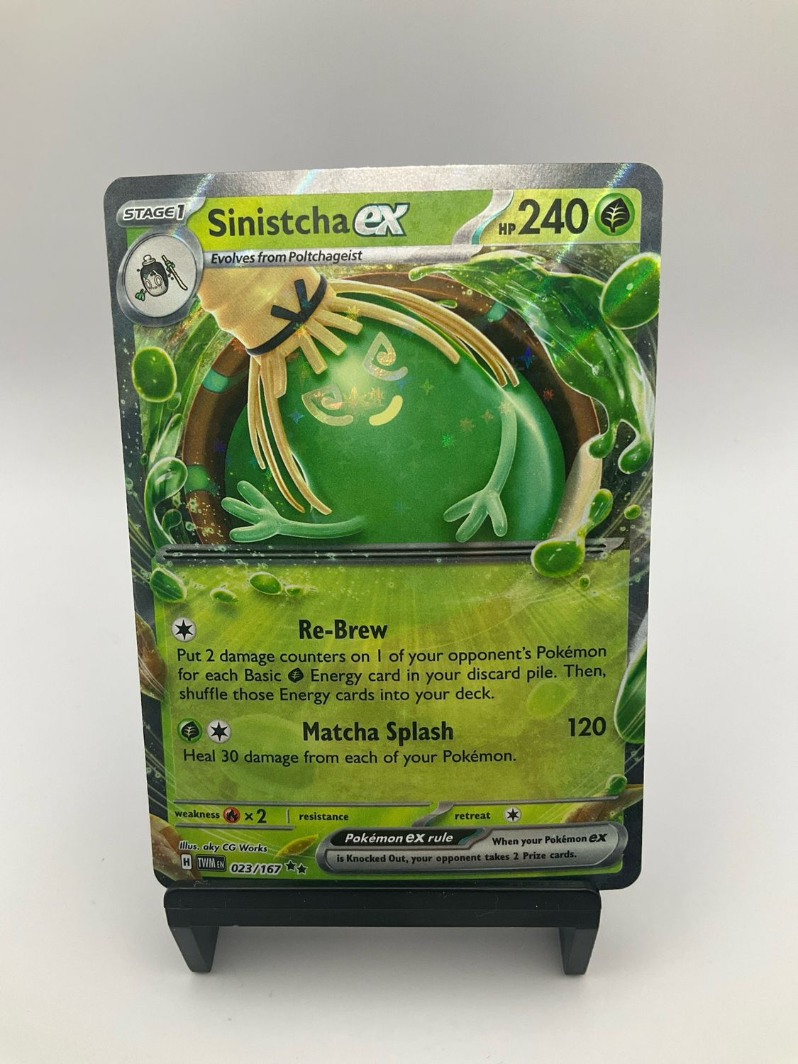 2024 Pokemon Sinistcha ex Double Rare - 023/167 - Twilight Masquerade