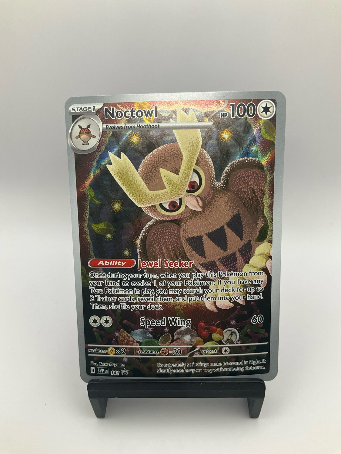 2024 Pokemon Noctowl 141 Black Star Promo SVP 141 Illustration Rare