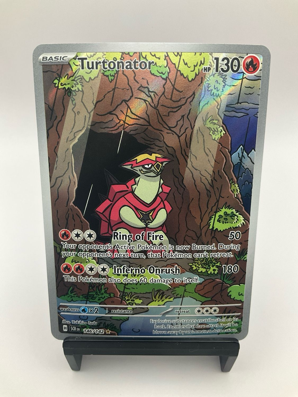 2024 Pokemon Turtonator 146/142 S&amp;V Stellar Crown Illustration Rare