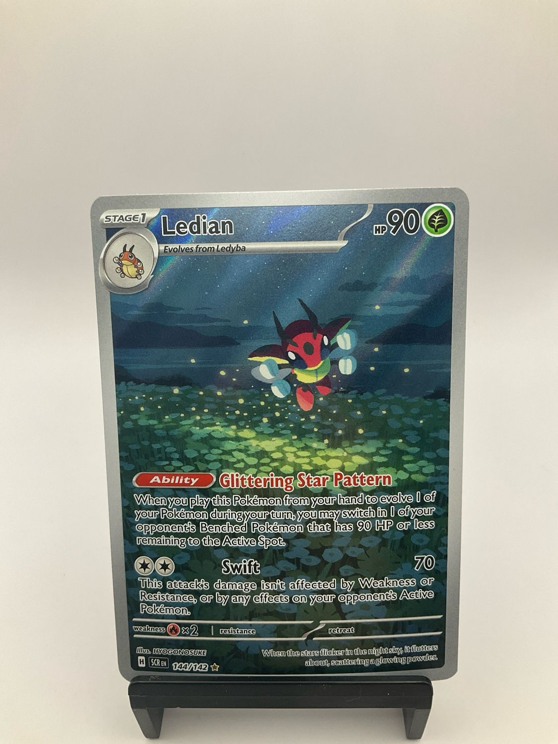2024 Pokemon Ledian 144/142 Illustration rare Stellar Crown SV7