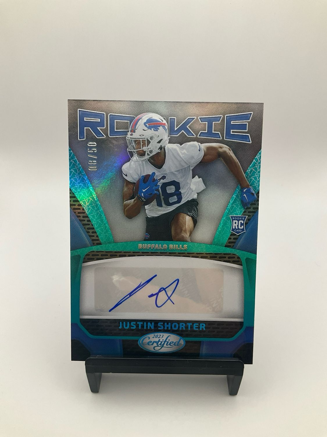 2023 Panini Certified Justin Shorter Rookie Signatures RC Auto 08/50 #RS-1