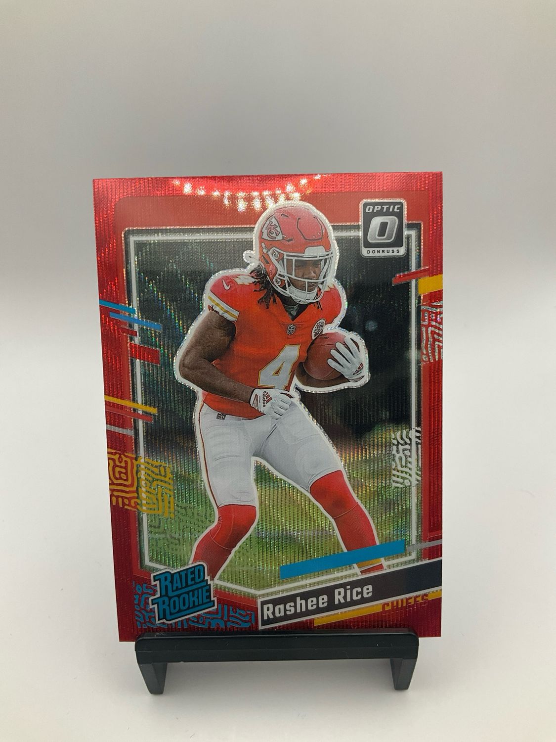 2023 Optic Preview 350 Rashee Rice RC Red Wave Rated Rookie
