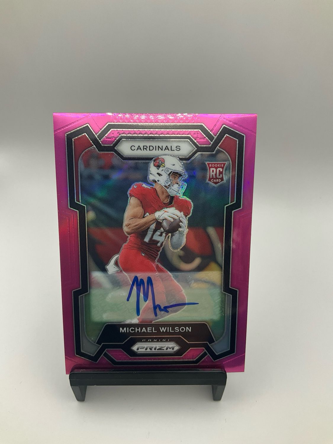2023 Panini MICHAEL WILSON Prizm Football PINK PRIZM AUTO RC Rookie SP #303