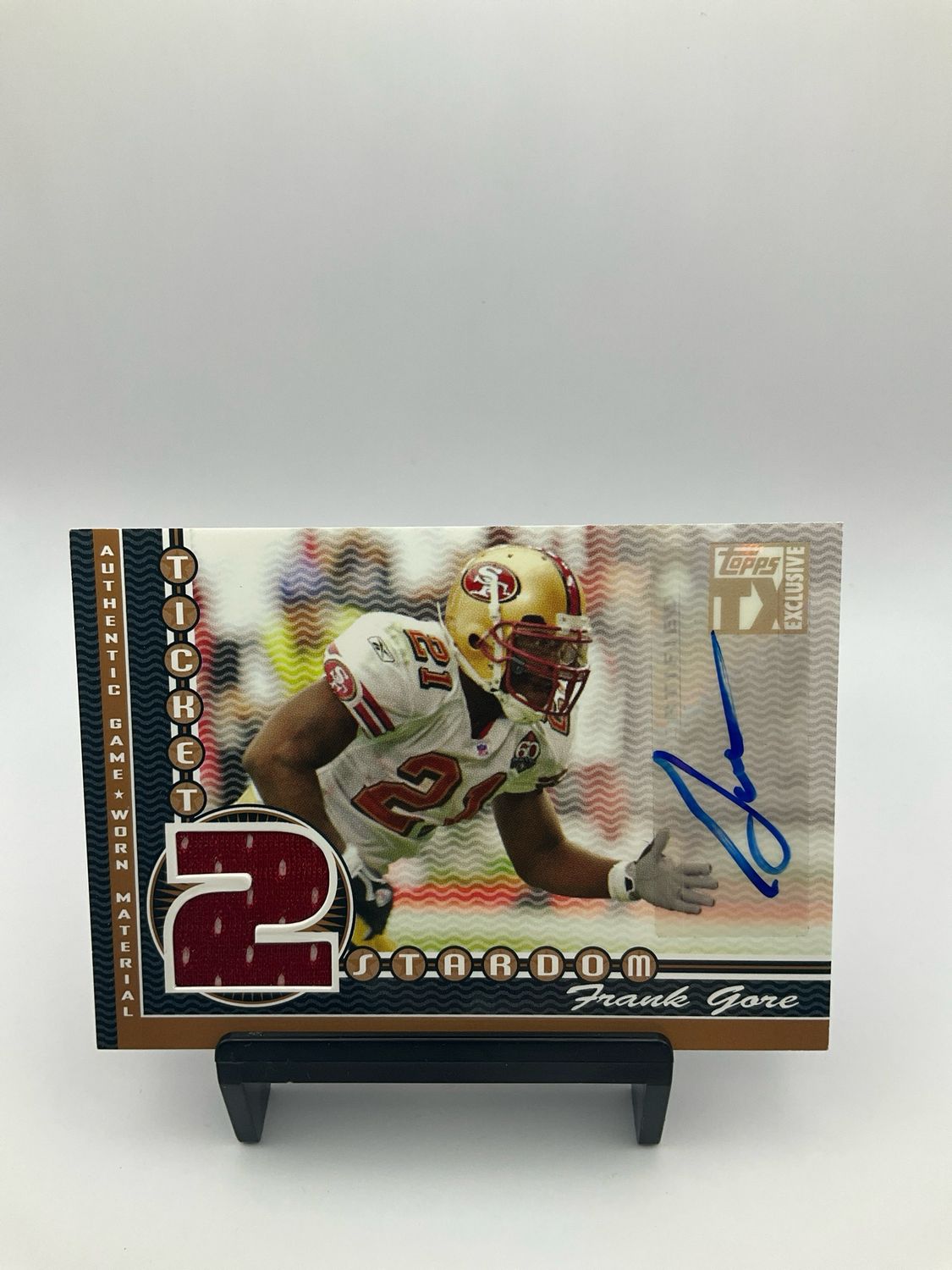 2007 Topps Stardom Ticket Frank Gore Autograph /25