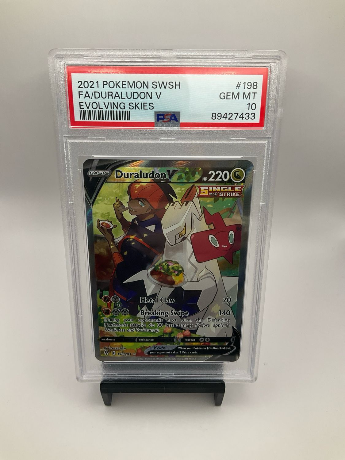 2021 Pokemon Duraludon V SWSH 198/203 Alt Art PSA 10