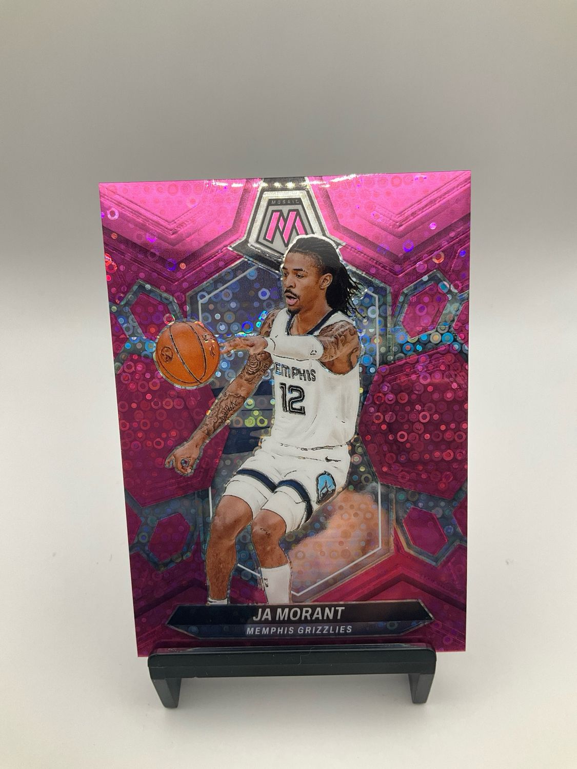 Ja Morant 2023-24 Panini Mosaic #127 Pink Fast Break Disco Prizm 20/20
