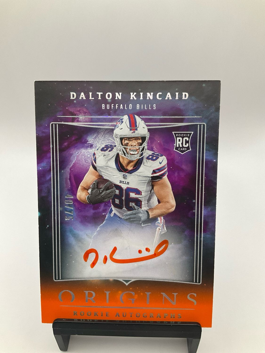 2023 Origins Dalton Kincaid Orange Rookie Auto Autograph RC #40/75 Bills