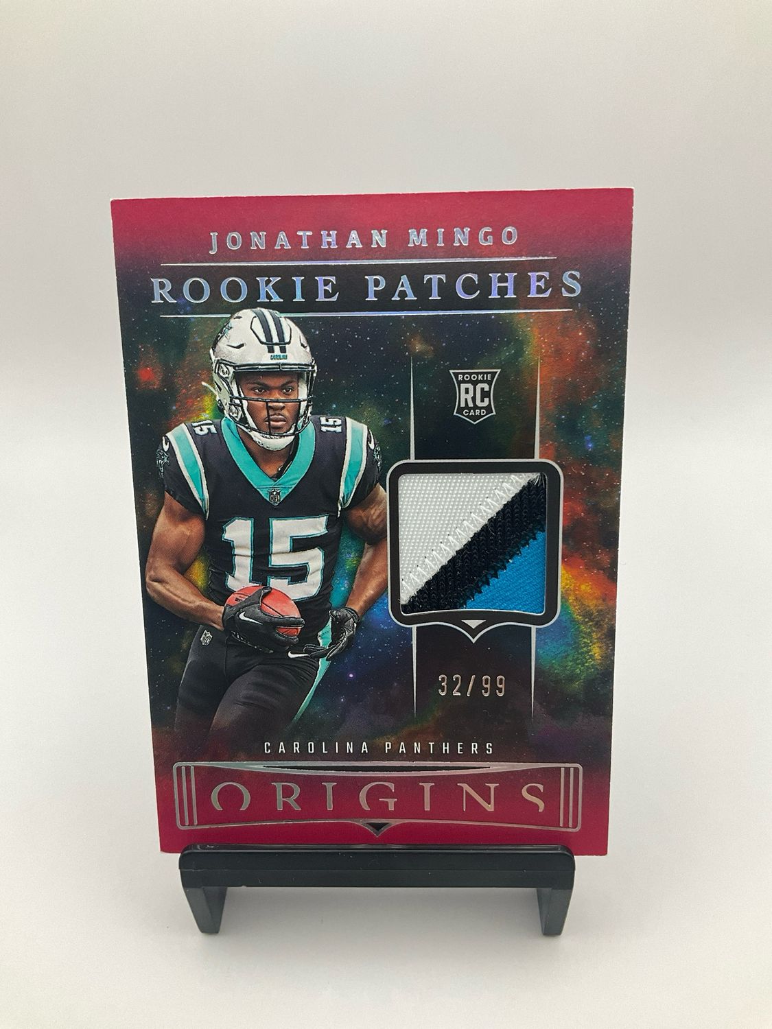 JONATHAN MINGO 2023 ORIGINS RPA ROOKIE JUMBO PATCH RED RC