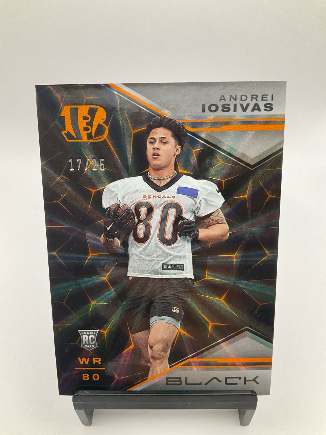 2023 Panini Black Andrei Iosivas Rookie Citrine 17/25