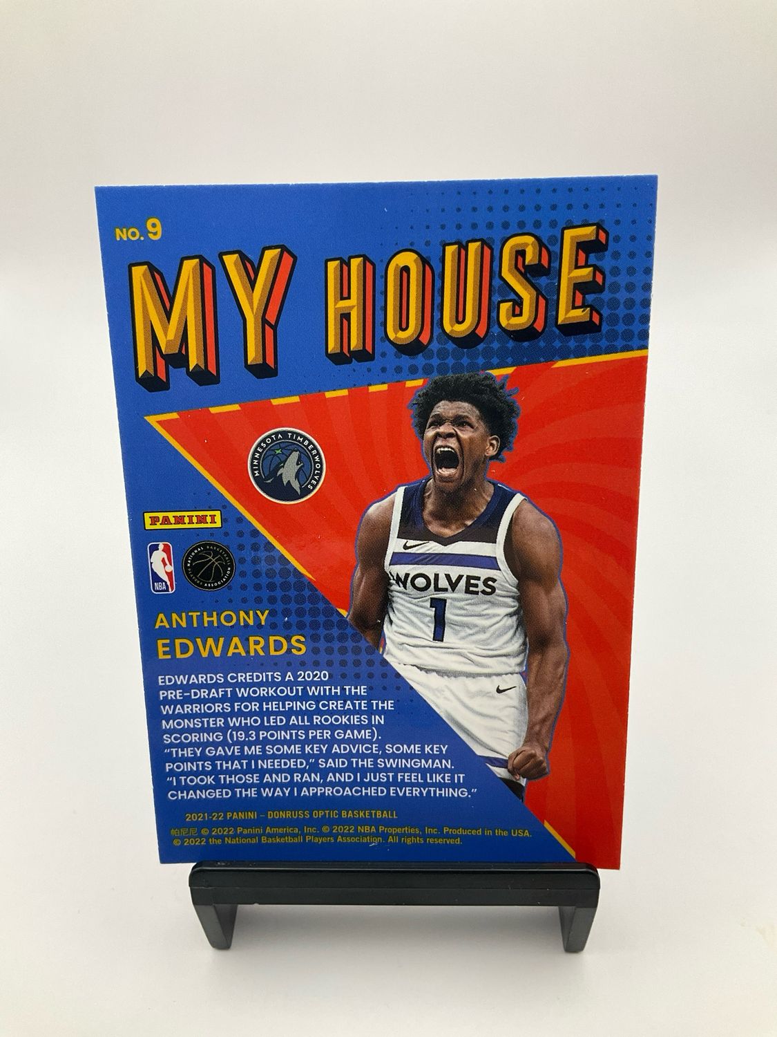 2021/22 DONRUSS OPTIC #9 MY HOUSE ANTHONY EDWARDS