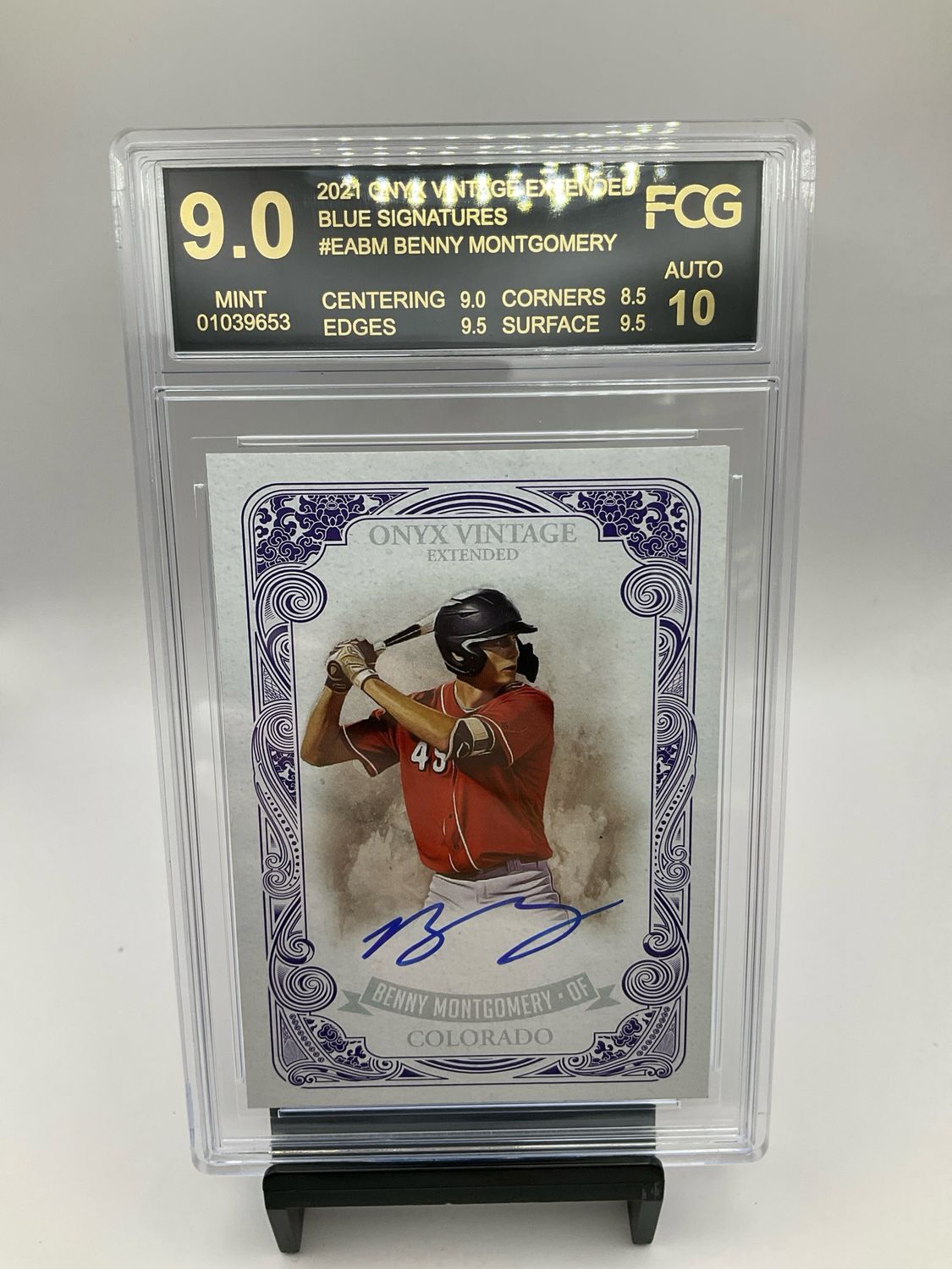 2021 Onyx Vintage Extended Blue Ink Auto /400 Benny Montgomery #EABM