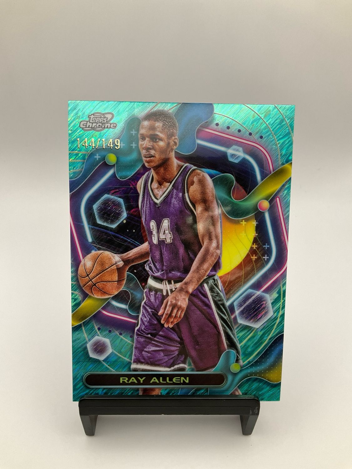 Ray Allen 2024 Topps Chrome Cosmic #73 Green Space Shimmer /149