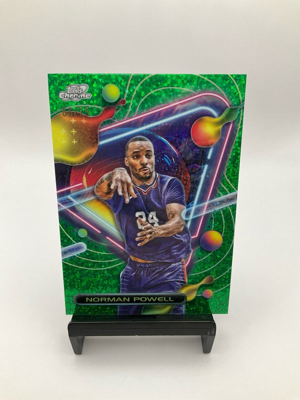 NORMAN POWELL 2023-24 Topps Cosmic Chrome #63 Green Space Dust Refractor 06/75