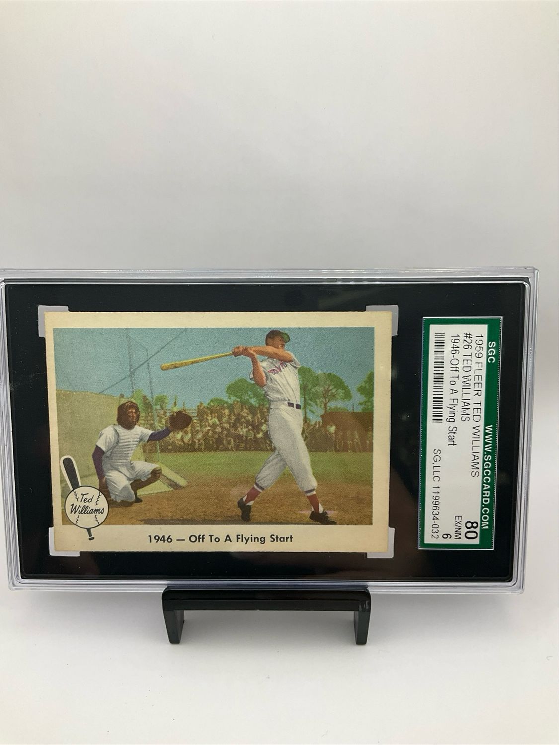 1959 Fleer Ted Williams #26 Off To a Flying Start SGC 6