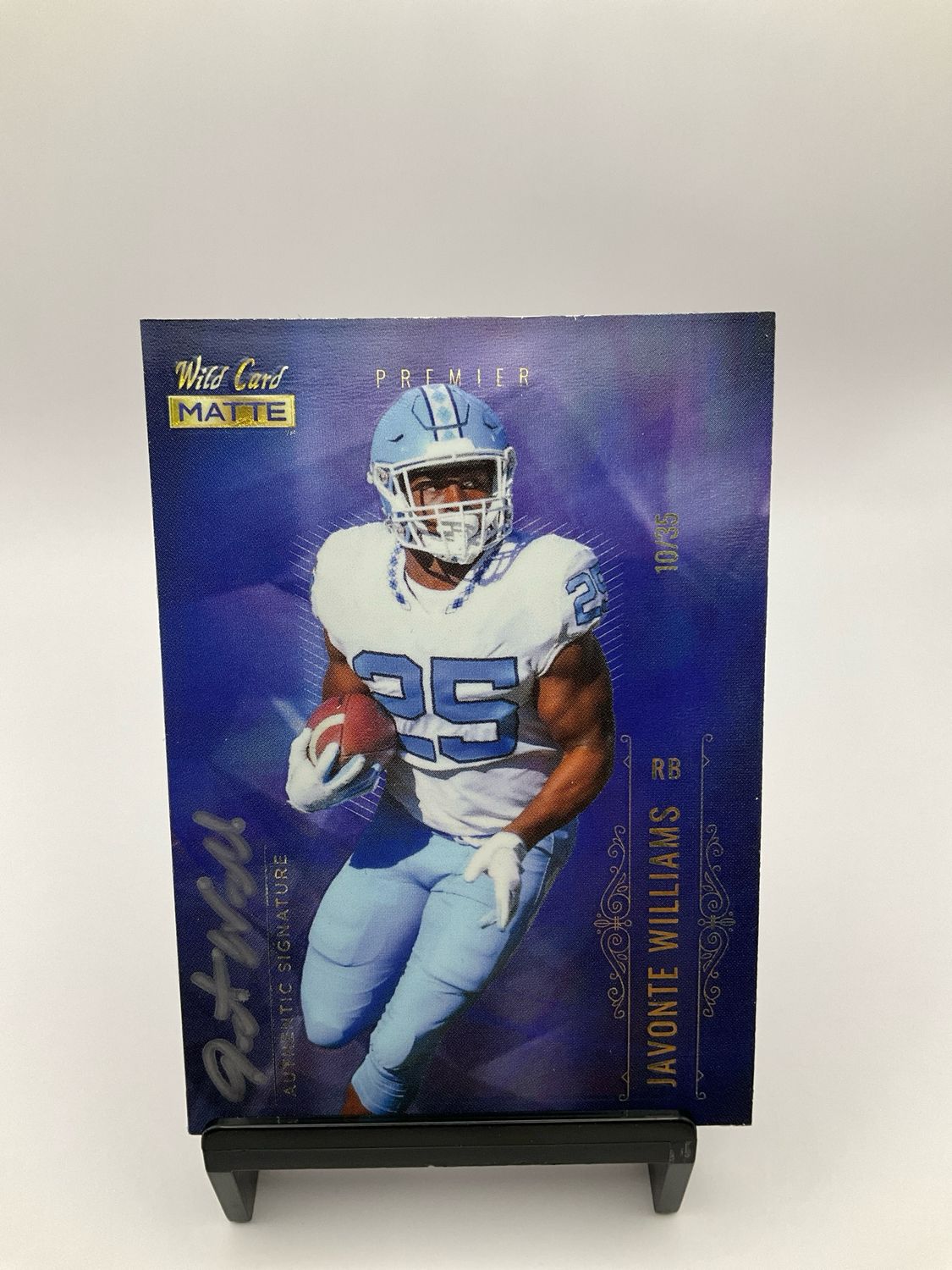 2021 WILD CARD MATTE PREMIER JAVONTE WILLIAMS 10/35