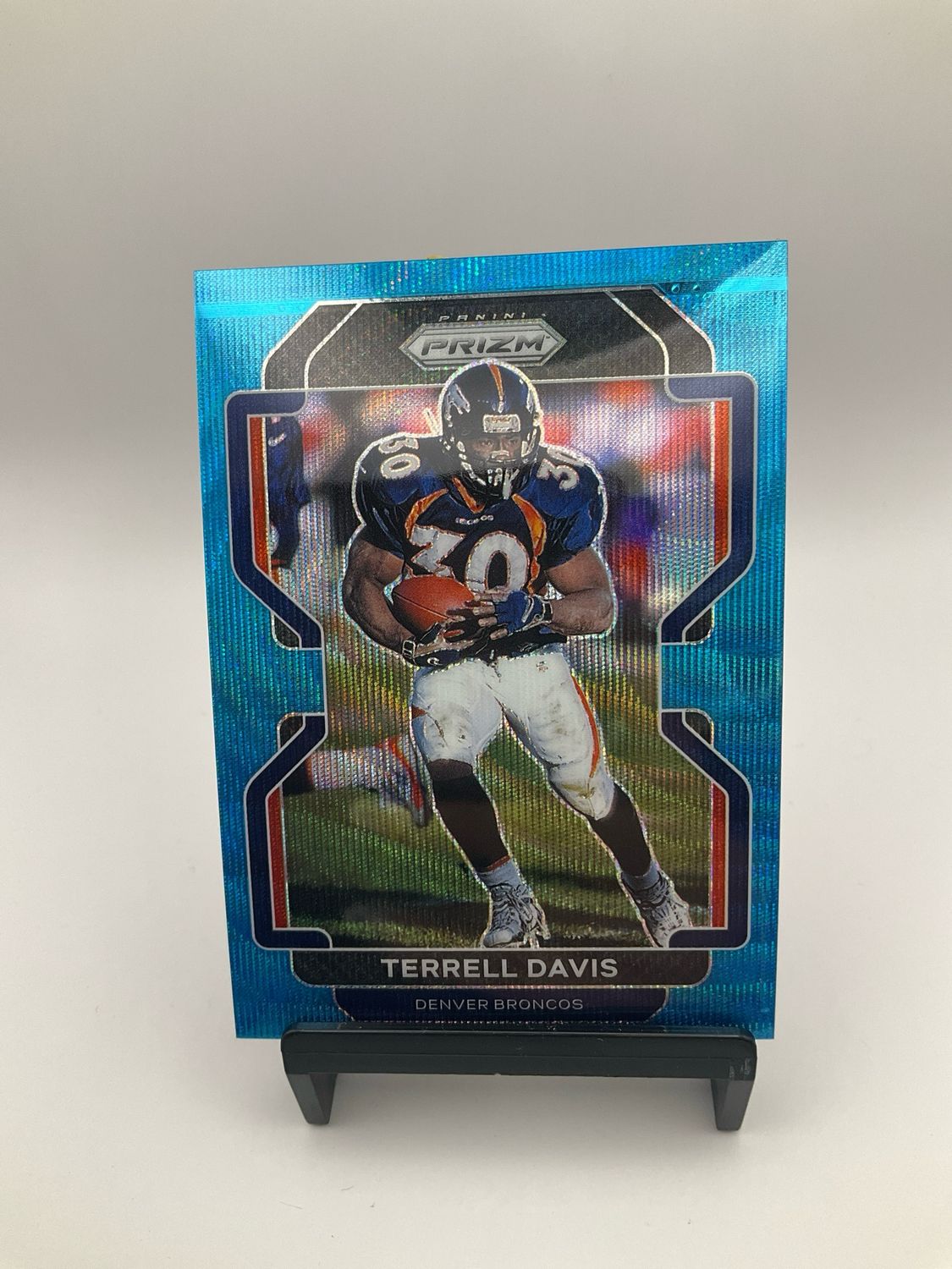 Terrell Davis 2021 Panini Prizm #206 Blue Wave Prizm /199