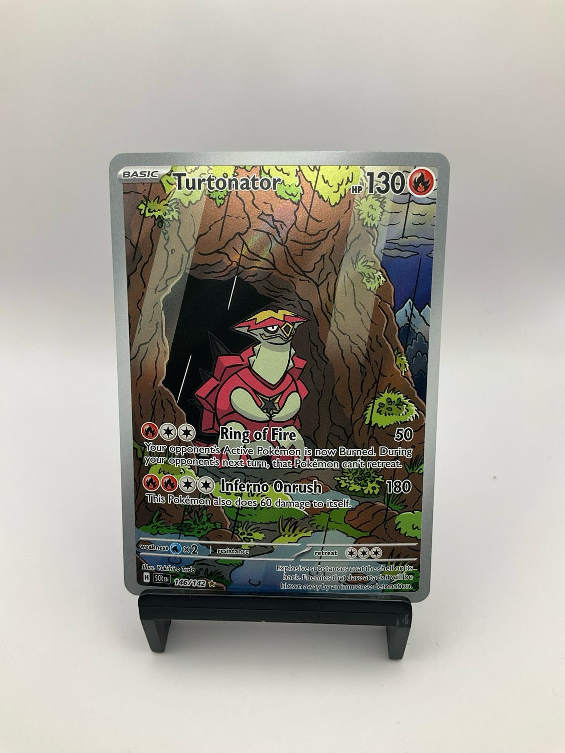 Turtonator 146/142 Pokémon Stellar Crown Illustration Rare Holo
