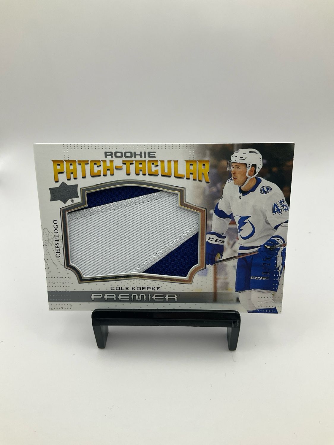 Cole Koepke 2022-23 UPPER DECK PREMIER Rookie Patch-Taculars Chest Logos /25