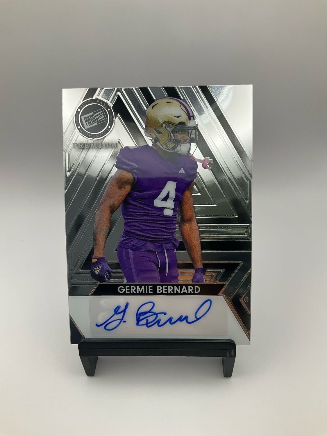 Germie Bernard 2024 Leaf Press Pass Premium AUTO 16/99
