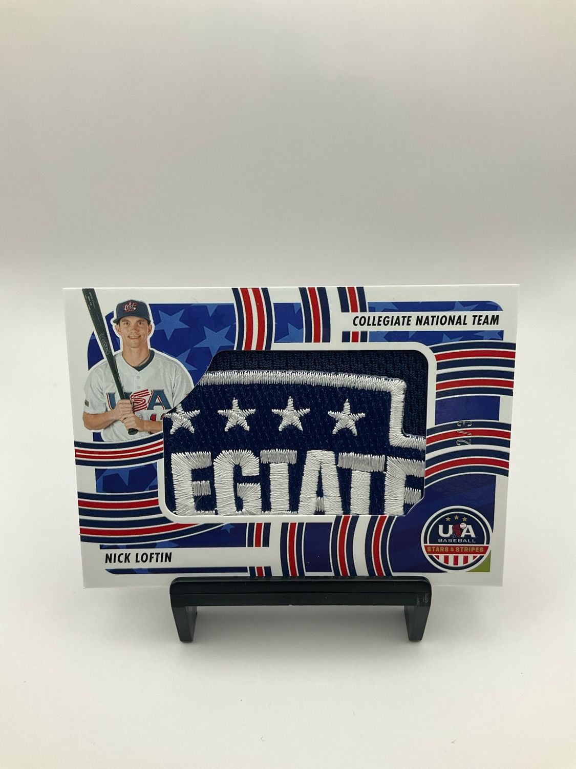NICK LOFTIN 2024 USA Baseball Stars &amp; Stripes Jumbo Materials Collegiate patch  2/3