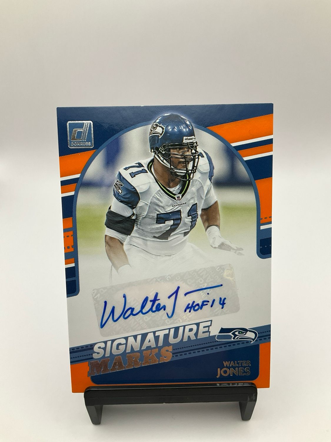 2021 DONRUSS WALER JONES SIGNATURE MARKS &quot;HOF &quot; INSCRIPTION