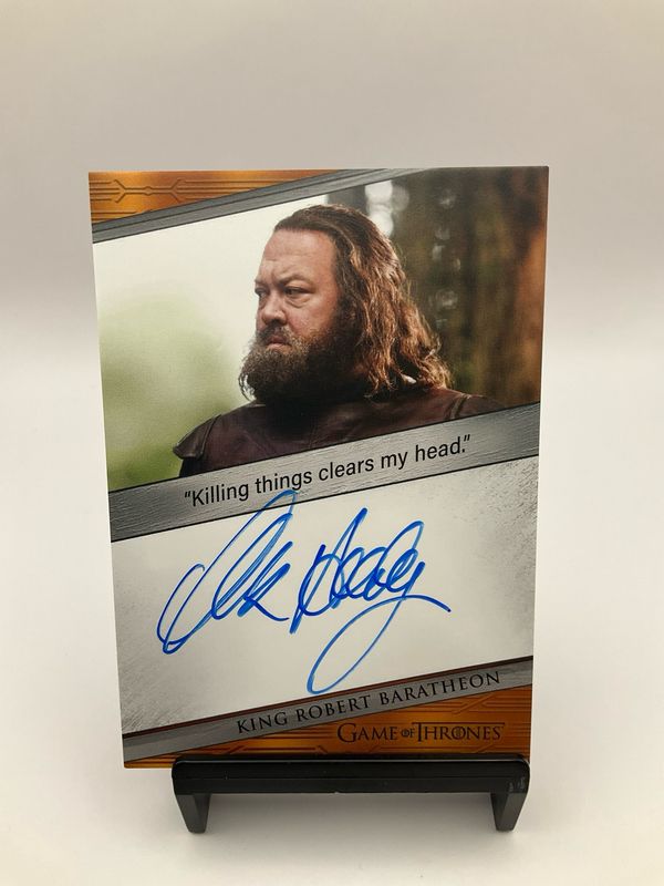 Game Of Thrones Mark Addy As King Robert Quote AUTO