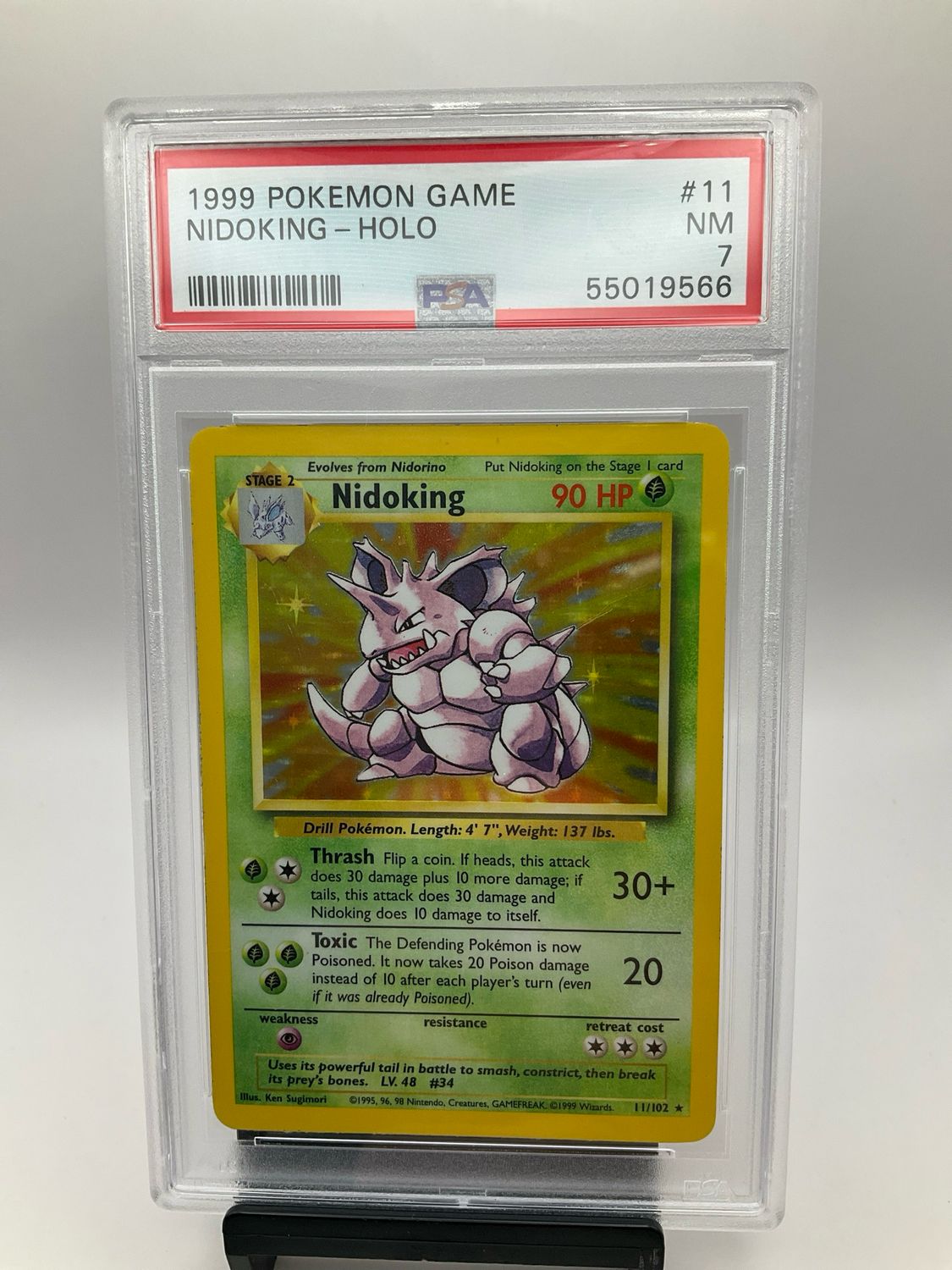 1999 POKEMON NIDOKING HOLO PSA 7