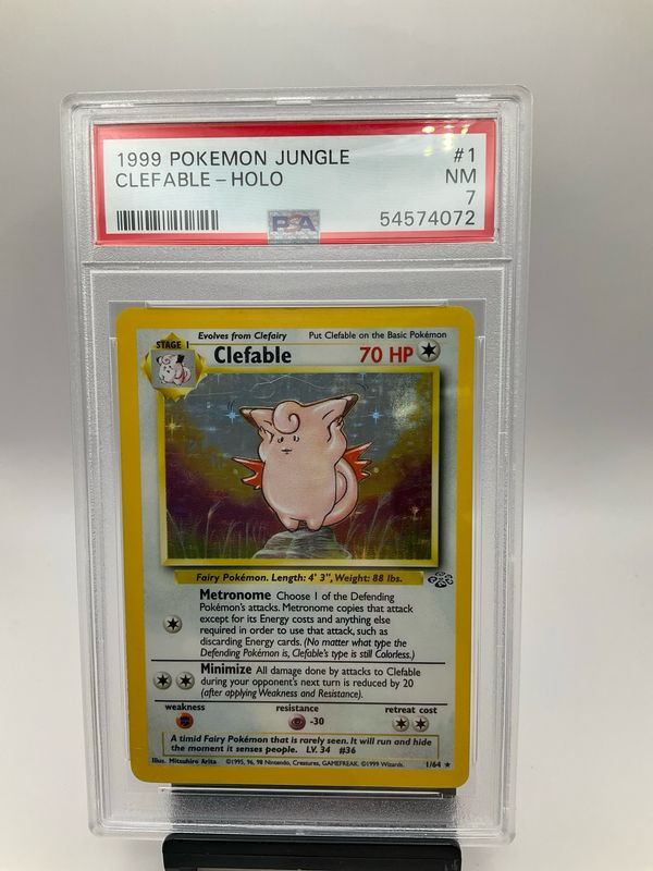 1999 POKEMON JUNGLE CLEFABLE HOLO PSA 7