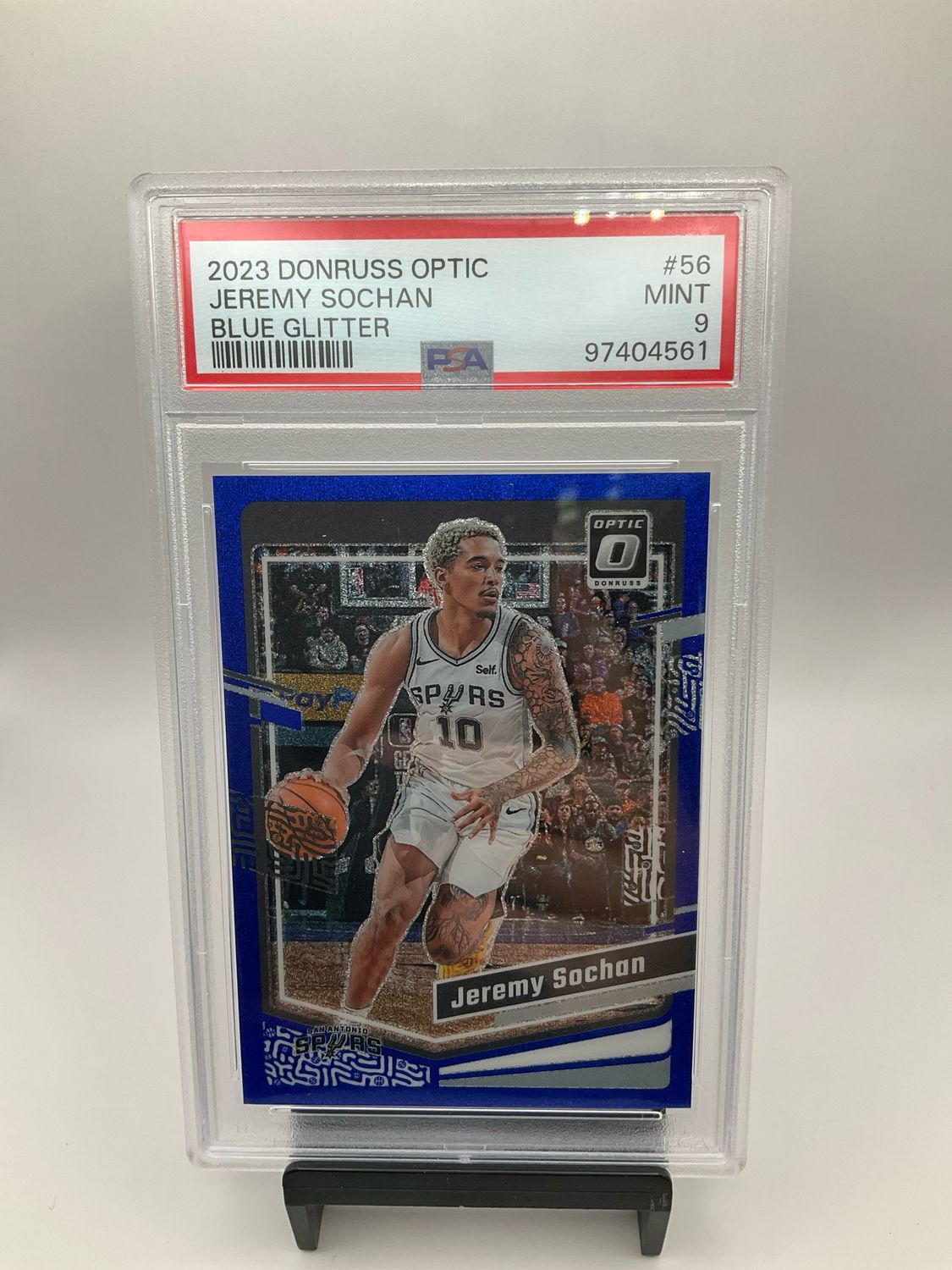 2023 DONRUSS OPTIC JEREMY SOCHAN 6/15 BLUE GLITTER PSA 9