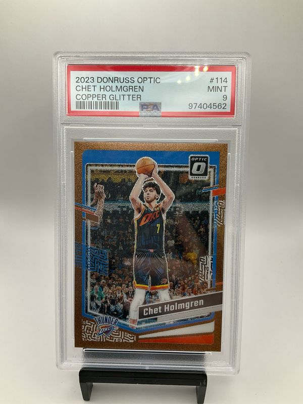 2023 DONRUSS OPTIC CHET HOLMGREN COPPER GLITTER 23/99 PSA 9