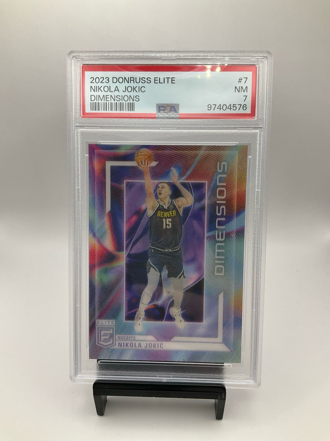 2023 DONRUSS OPTIC NIKOLA JOKIC DIMENSIONS PSA 7