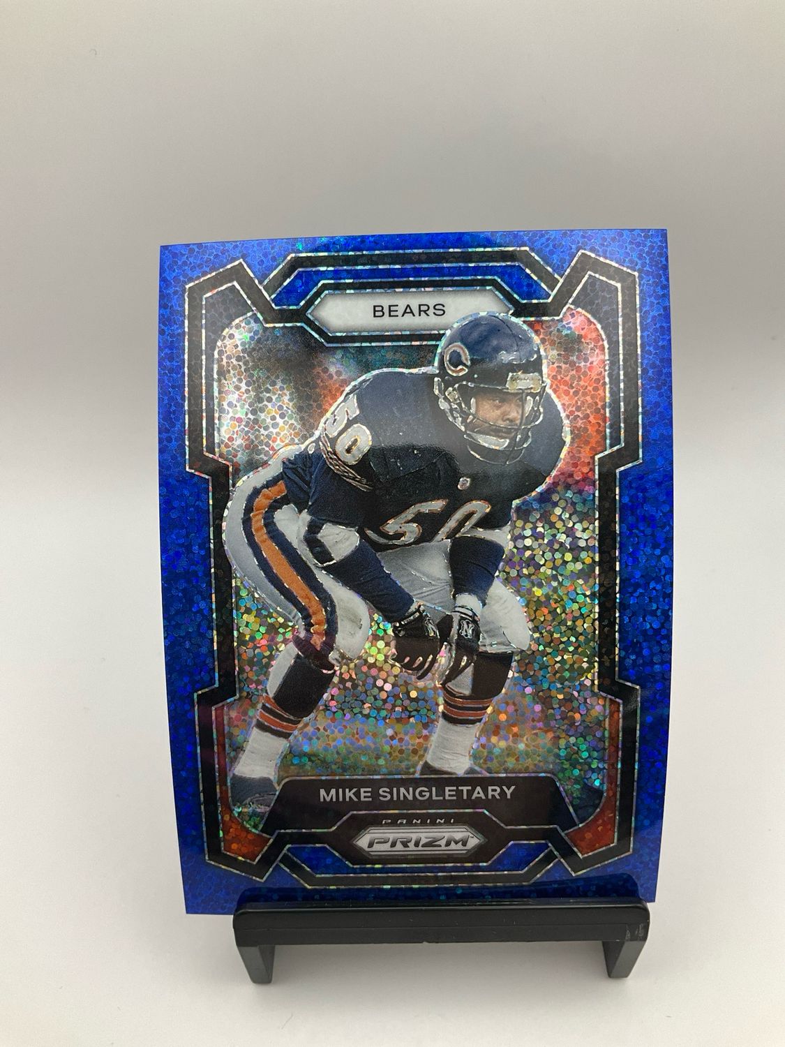 2023 Panini Prizm Blue Sparkle Mike Singletary 84/96 Bears #54