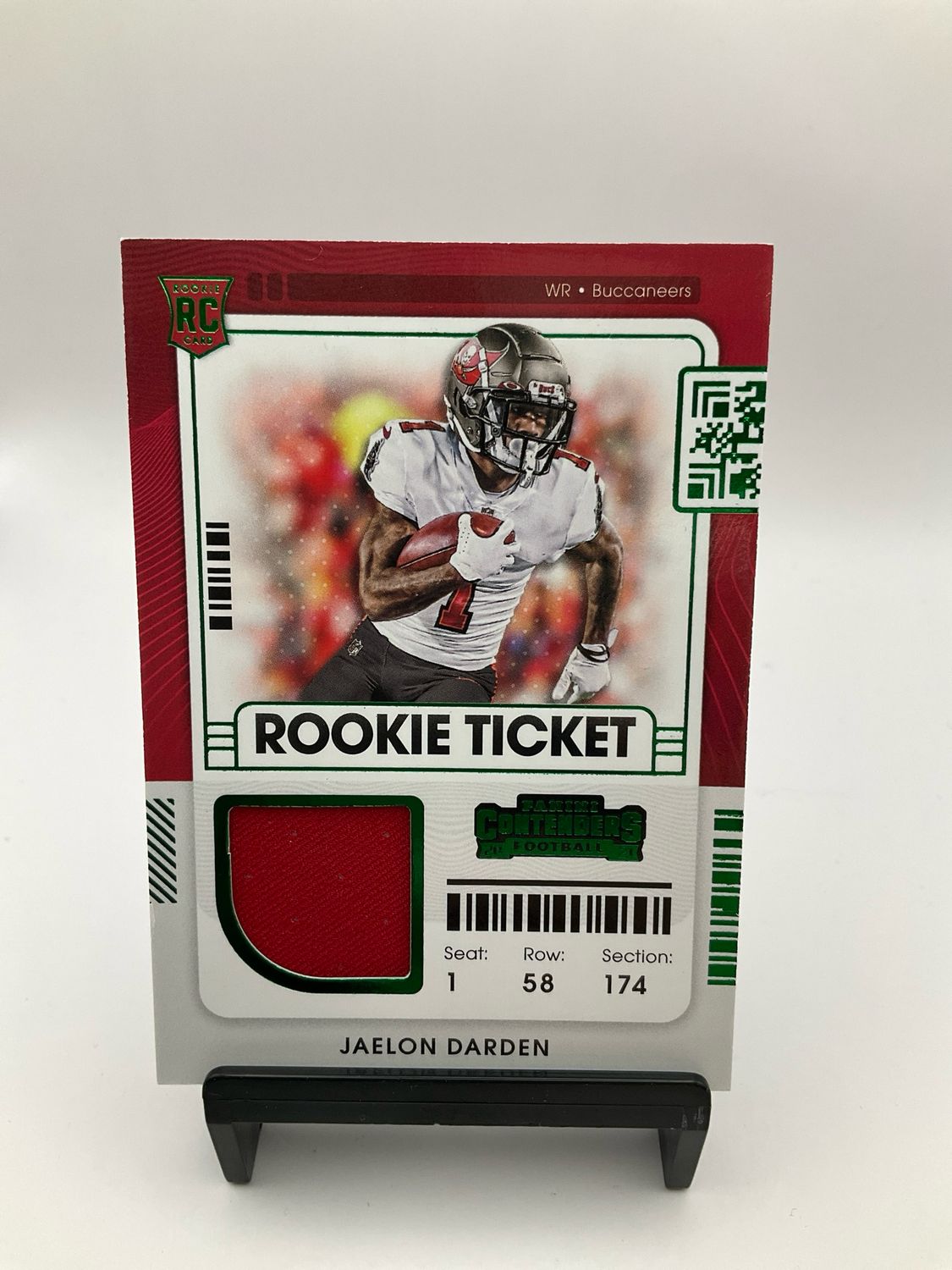 2021 Panini Contenders - Rookie Ticket Swatches #RTS-JDA Jaelon Darden