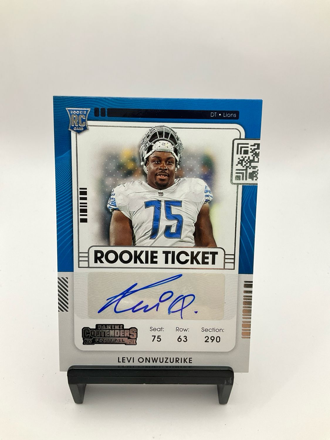 2021 Panini Contenders #165 Levi Onwuzurike Rookie Auto RC