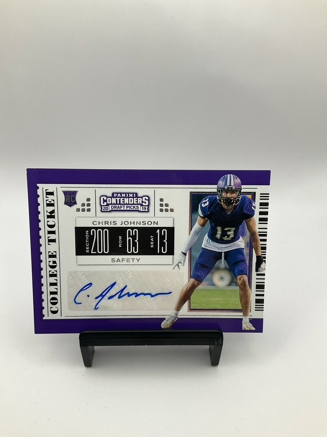 2019 Panini Contenders Draft Picks Autograph Rookie #234 Chris Johnson Auto