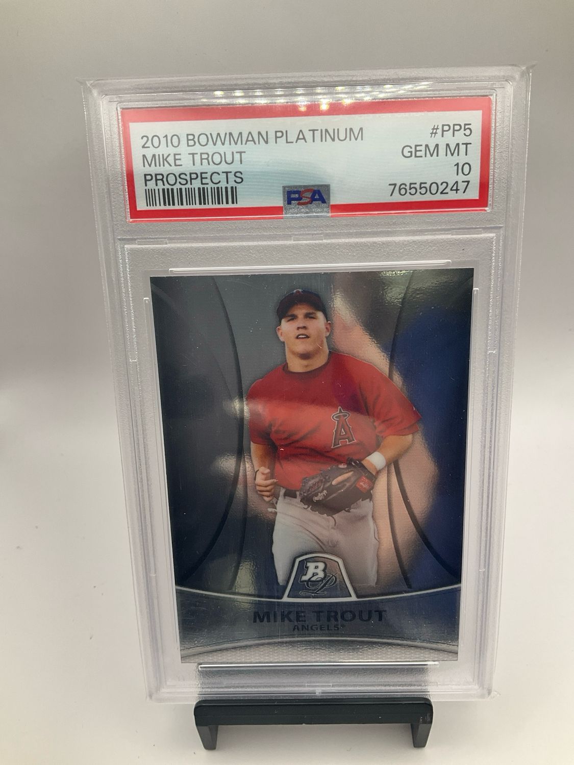 2010 MLB Mike Trout PSA 10 Bowman Platinum Prospects Rookie Card RC