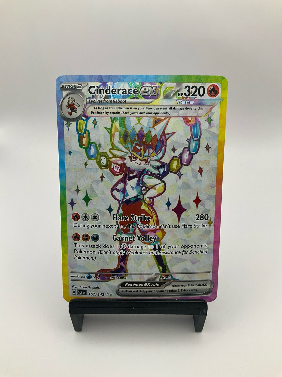 Cinderace EX Pokémon SV - Stellar Crown Holo 157/142