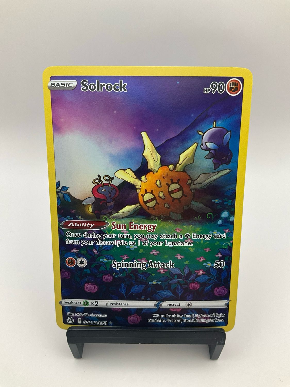 Pokémon TCG Solrock GG15/GG70 Crown Zenith: Galarian Gallery Full Art Holo
