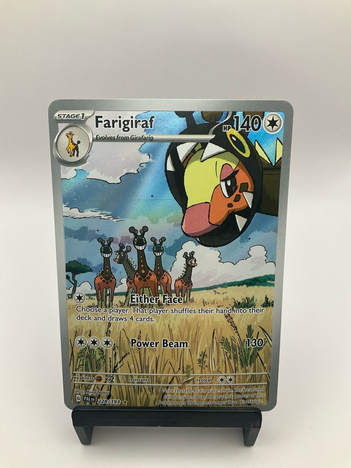 Pokémon TCG Farigiraf Paldea Evolved 228/193 Illustration Rare Holo