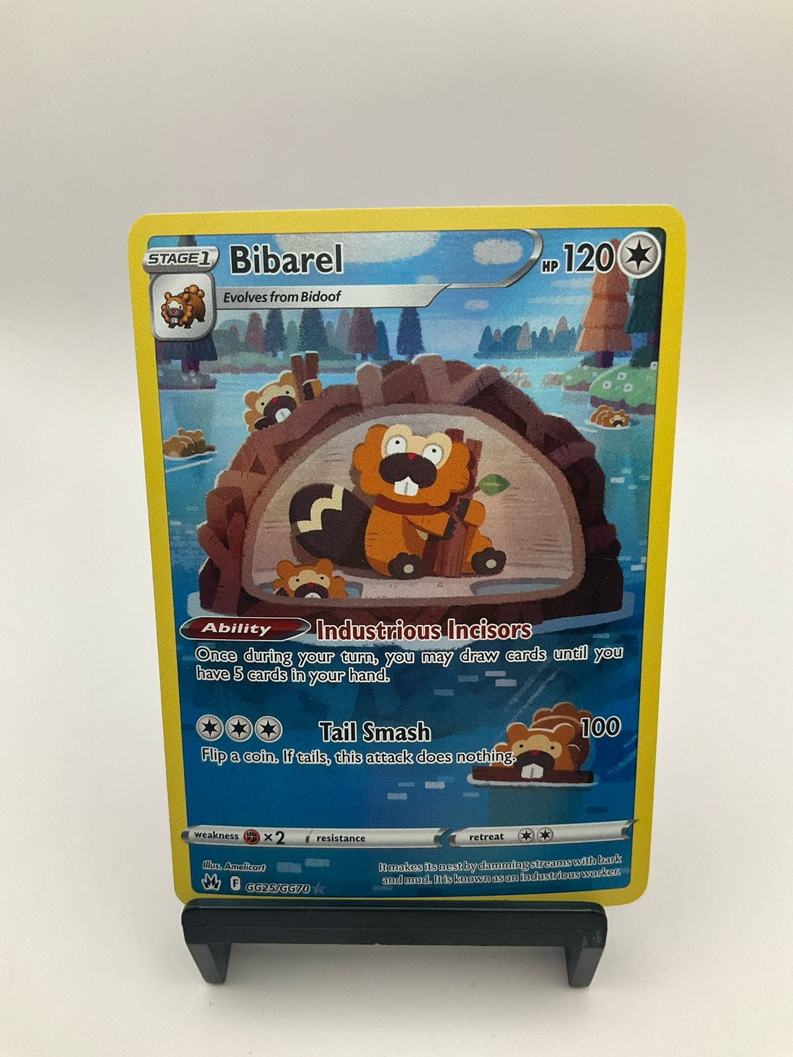 Pokemon TCG SWSH Crown Zenith Bibarel GG25/GG70 Galarian Gallery