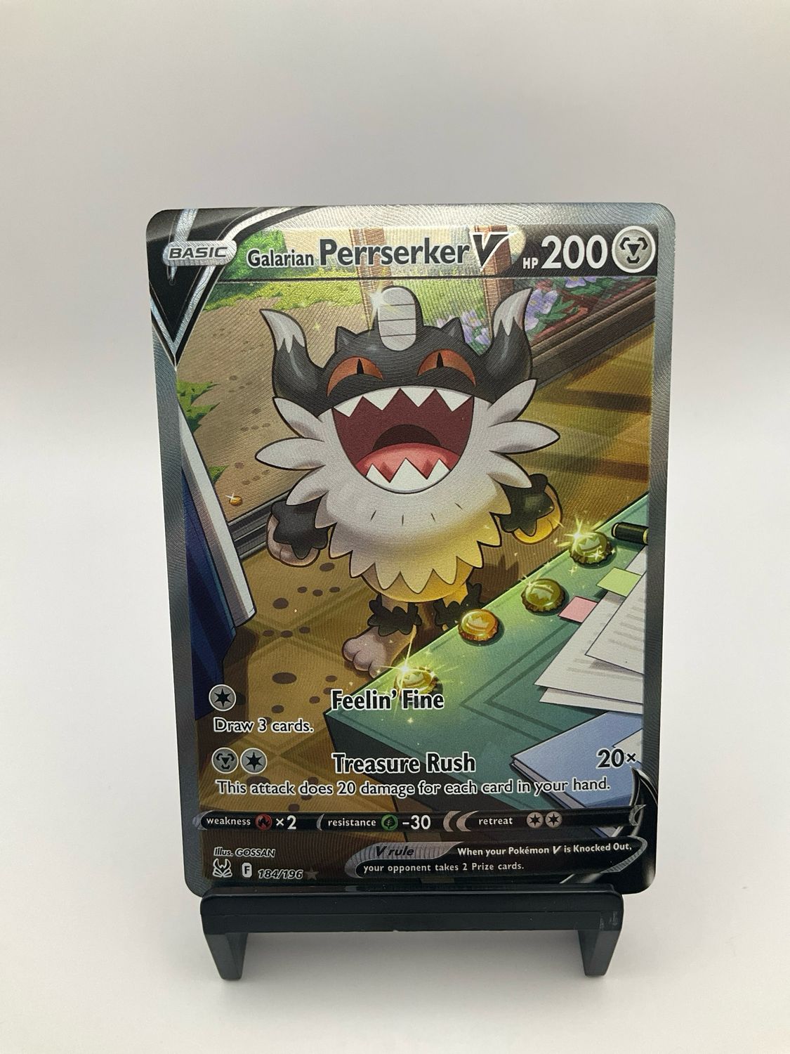 Galarian Perrserker V 184/196 Alt Art Ultra Rare
