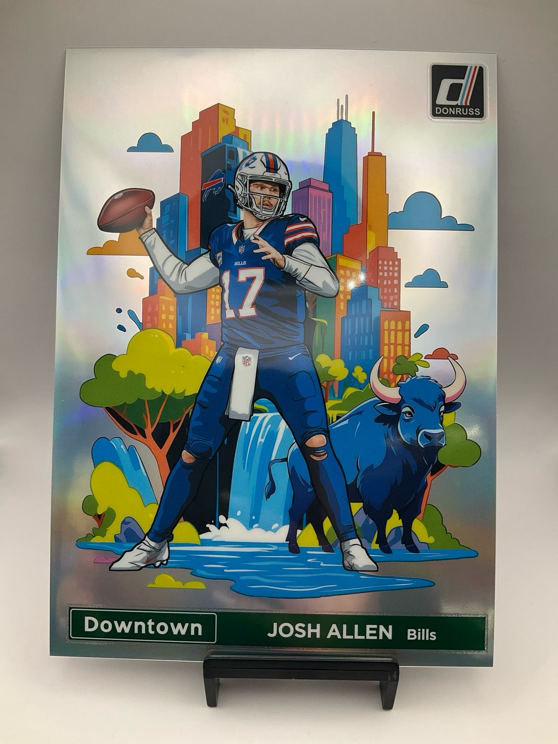 2024 Donruss Josh Allen Oversized Jumbo Prizm 5x7 Downtown #2